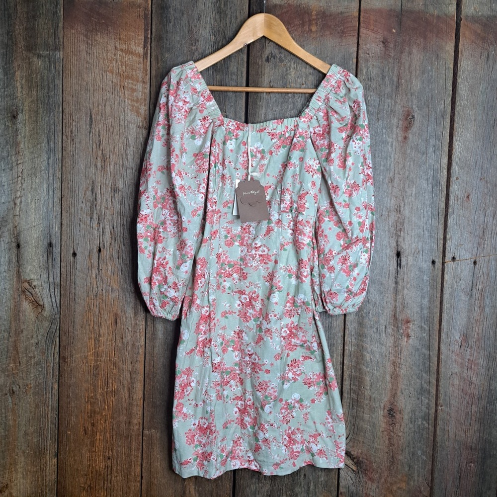 NWT Romantic Cottagecore Prairie Anthropologie Puff Sleeve Mini Dress Women's XS